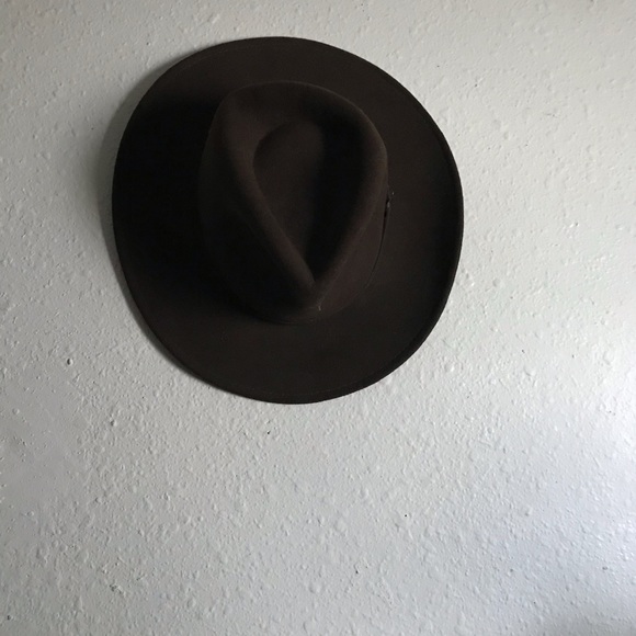 Vintage Accessories - SALE Moss Green Wide Brim Fedora